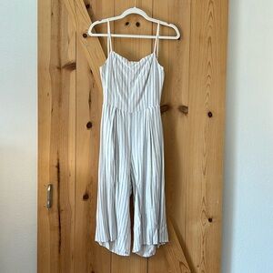 Pinstripe jumpsuit. Size S. Adjustable.